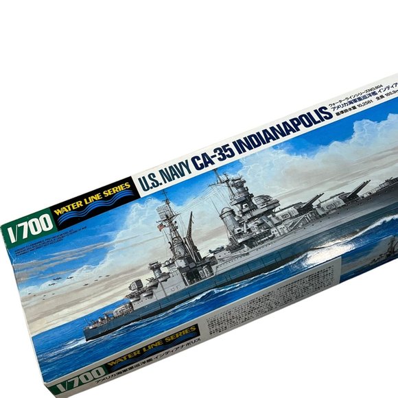 Tamiya Water Line Series U.S. Navy CA-35 Indianapolis Model Kit 1/700 Scale - Picture 2 of 5